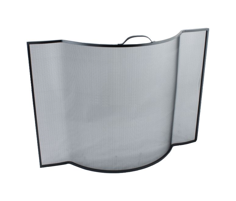 “Huxbury Avenue” Curved Contemporary Custom Fire Screen