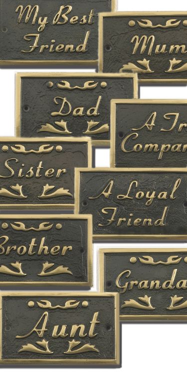 Brass memorial Plaques
