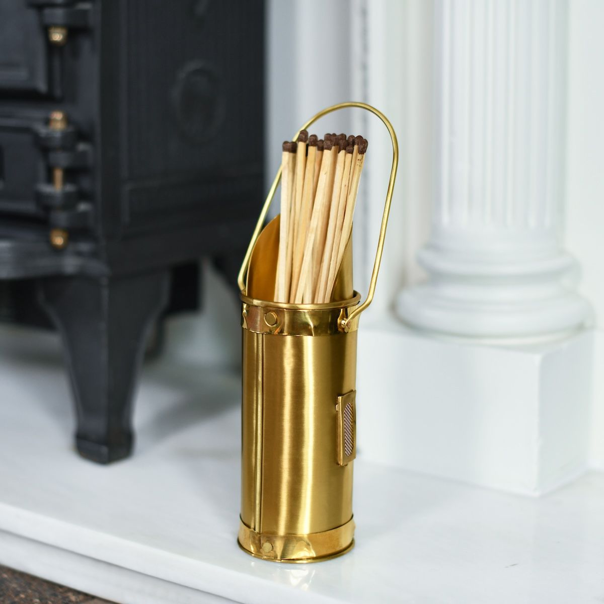 Brushed Brass Match Holder