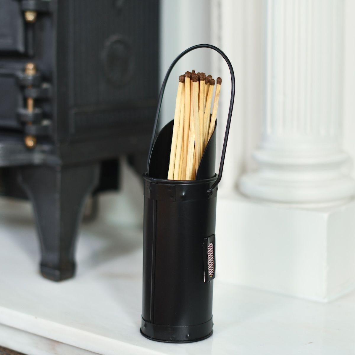 "Norfolk" Black Match Stick Holder 