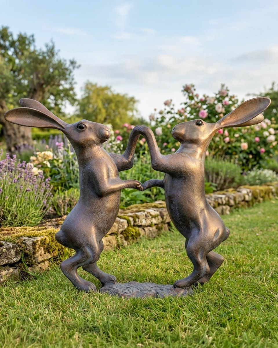 Boxing Hare - Antique Finish Digital Illustration