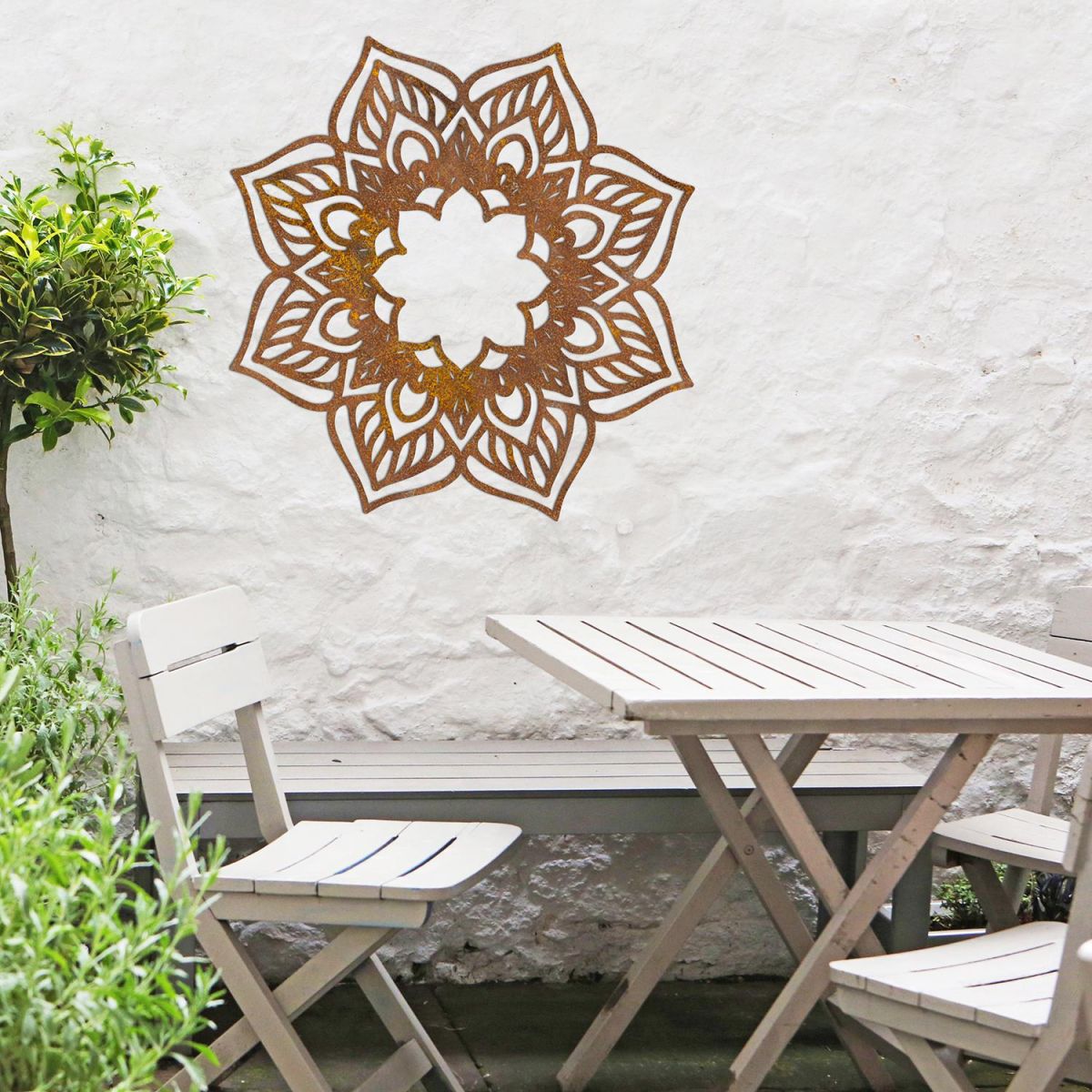 Mandela Wall Art in Use in the Garden