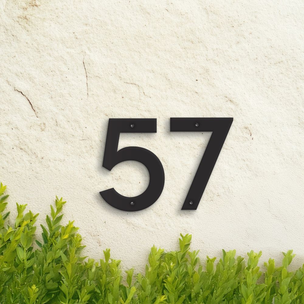 Individual House Numbers in Black