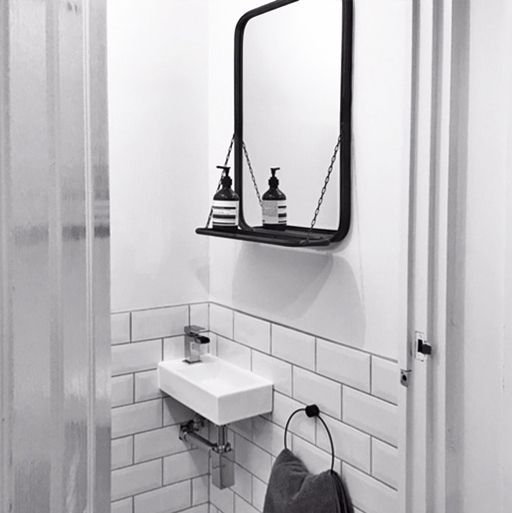 Industrial Shelf With Mirror