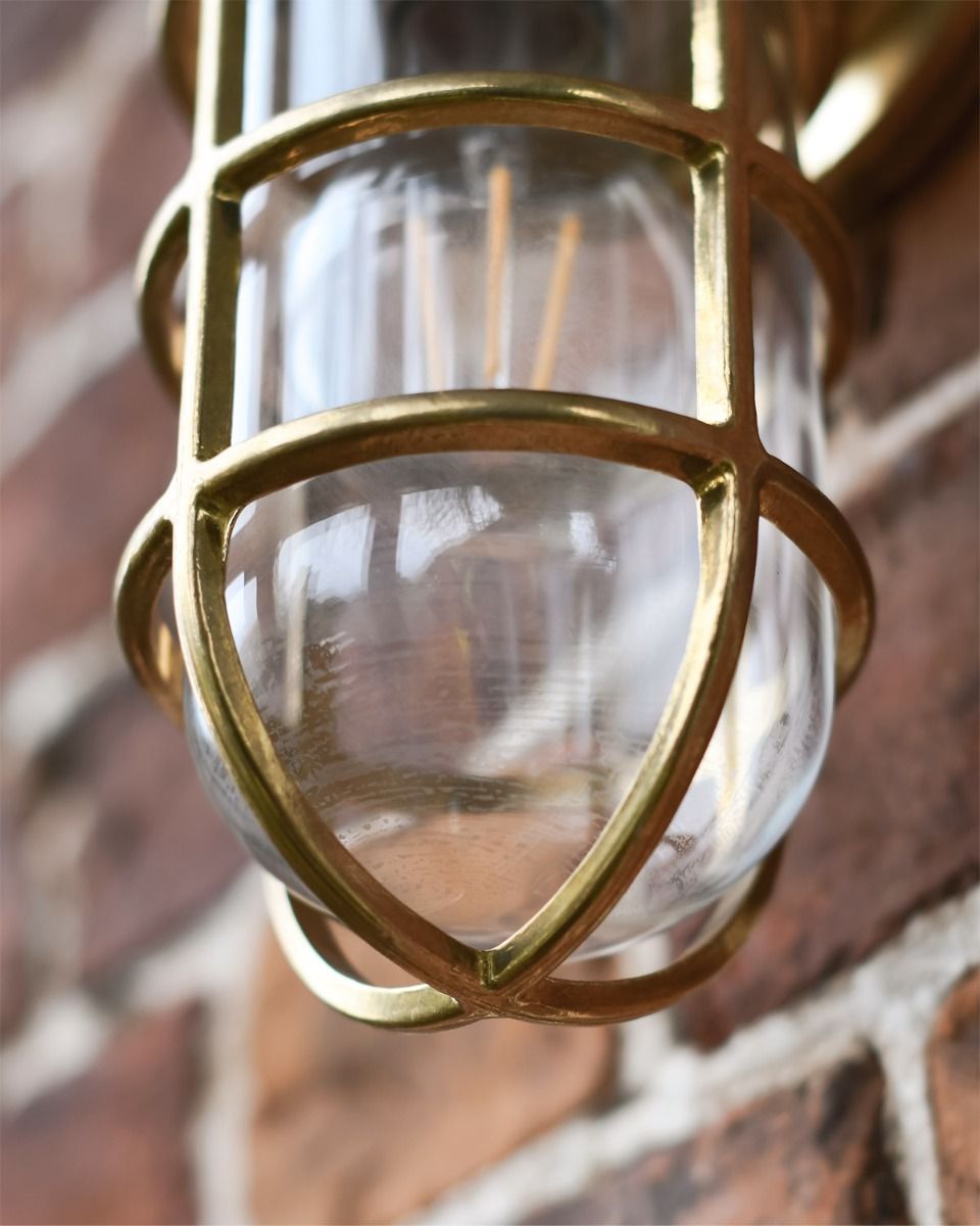 Antique Brass Nautical "Crew" Wall Light 