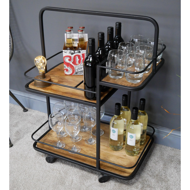 Contemporary Wine Trolley in Situ in the Home