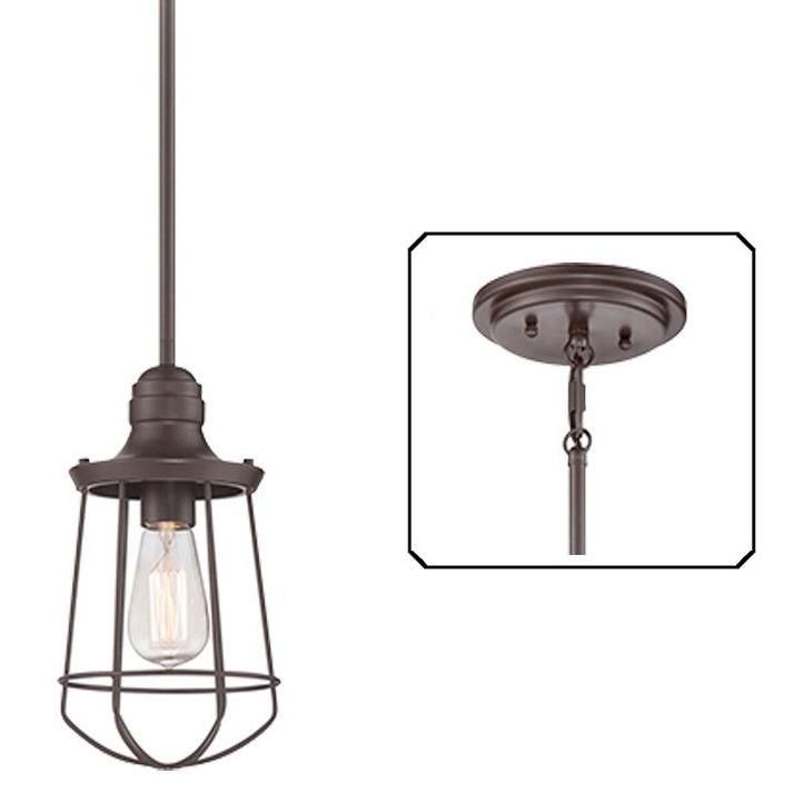 close-up of the Cage Design on the Hanging Chain Light