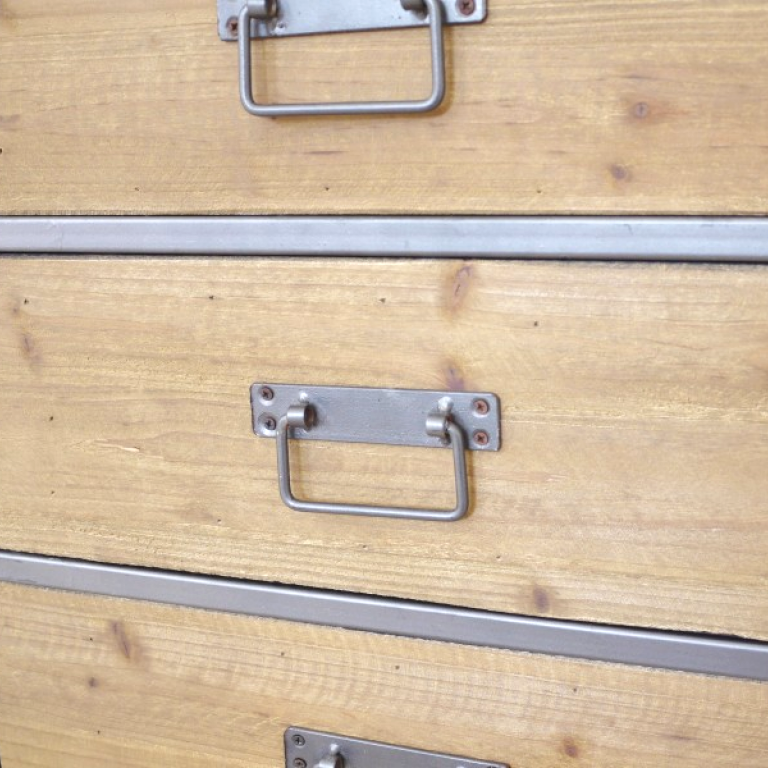 Close-up of the Handles on the Cabinet Drawers