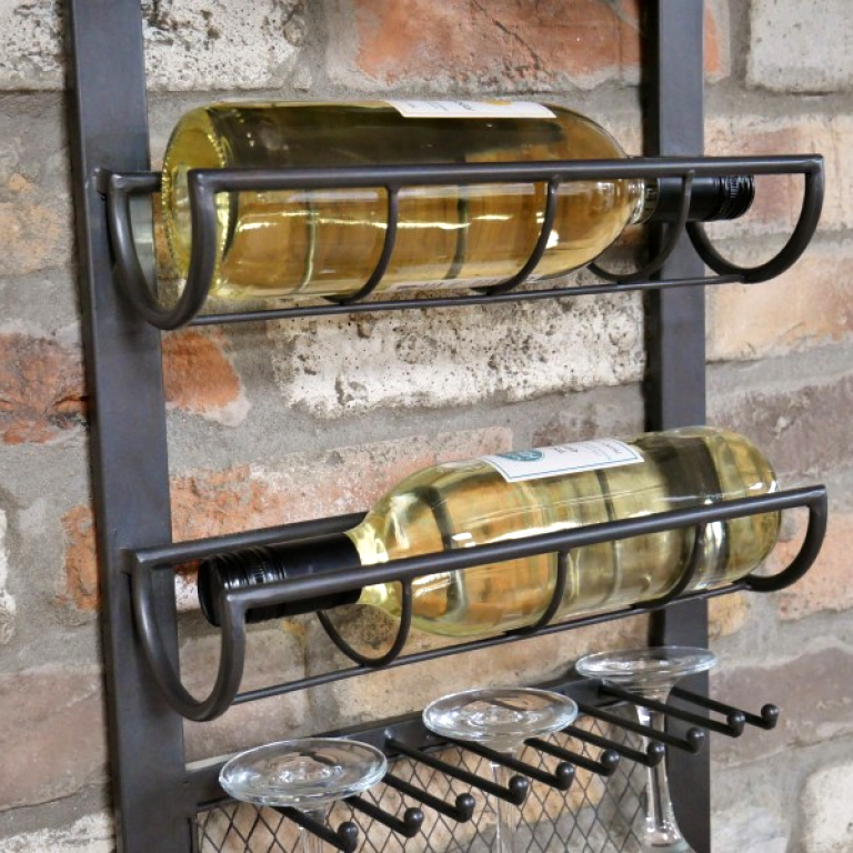 Close-up of the Wine Bottles Sitting on the Wine Rack