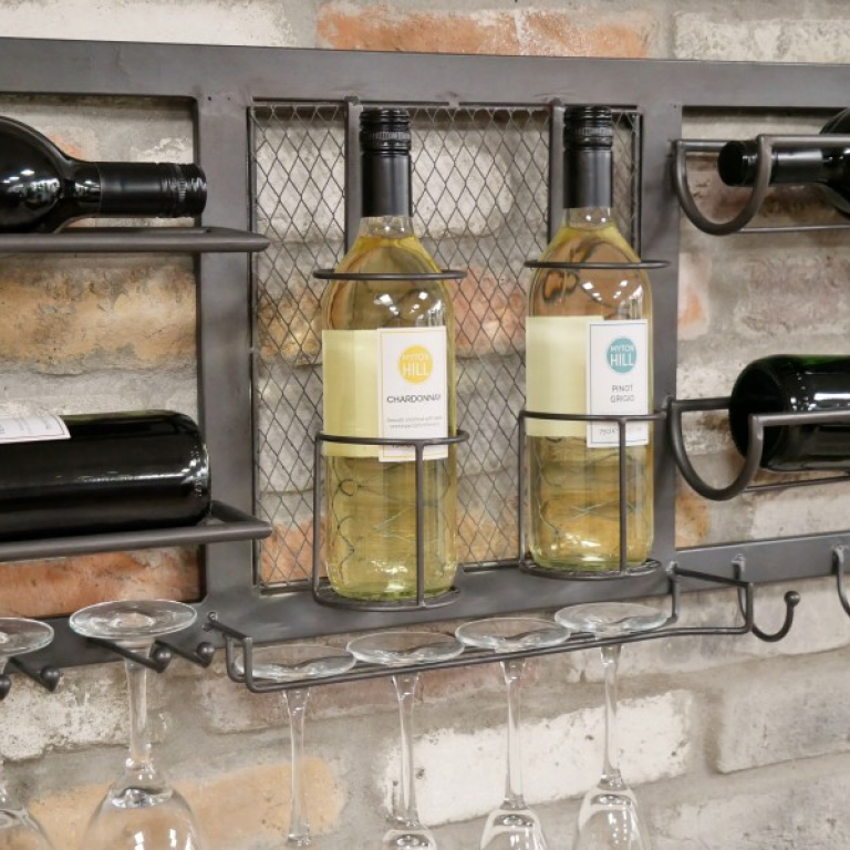 Close-up of the Wine Bottles Sitting on the Wine Rack