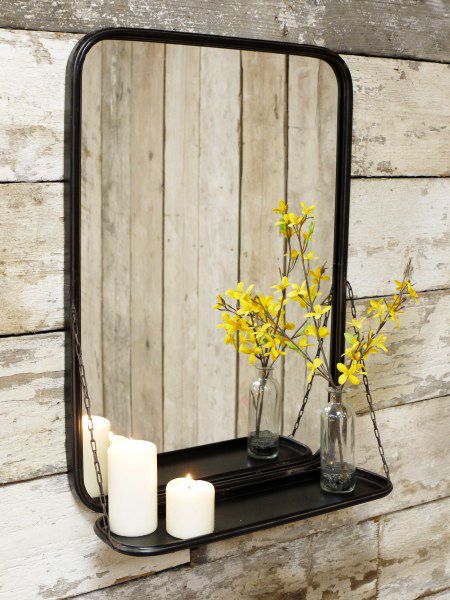 Industrial Shelf With Mirror