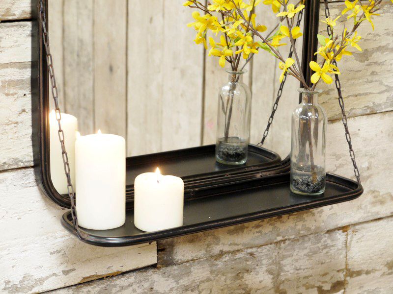 Industrial Shelf With Mirror