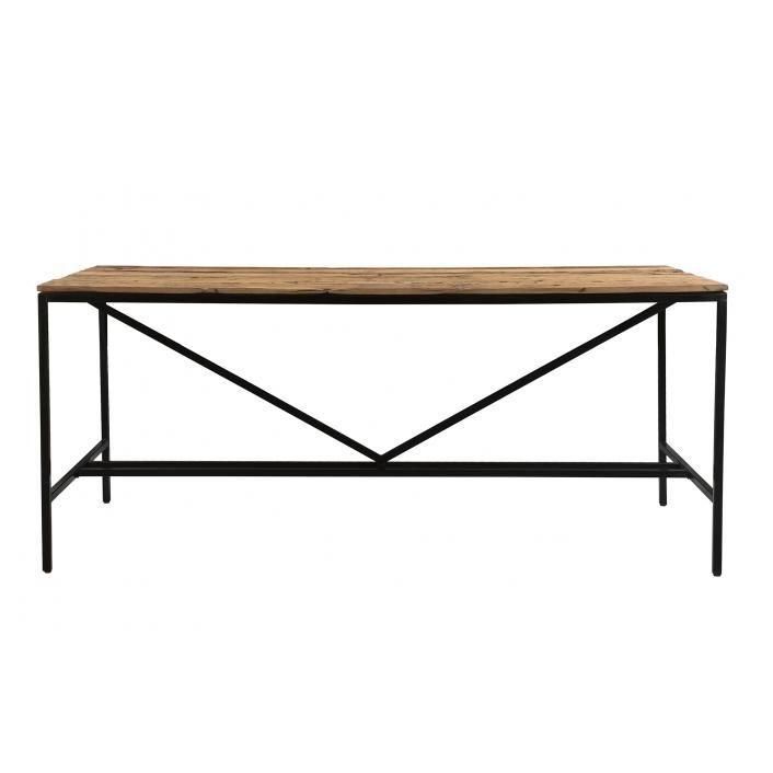 Front View of the Industrial Wood & Iron Table Front View of the Industrial Wood & Iron Table