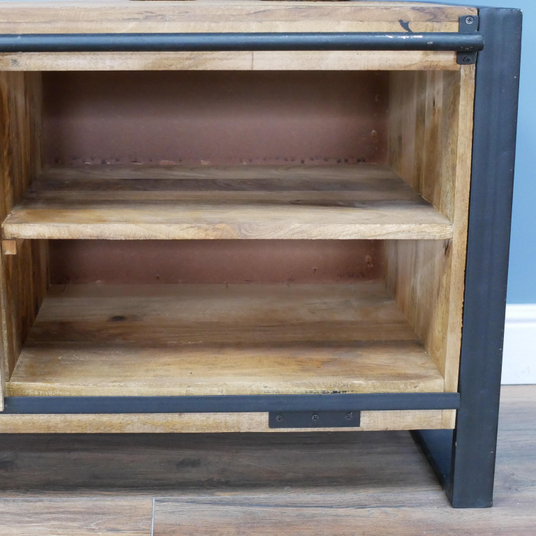 Close-up of the Inside of the TV Cabinet