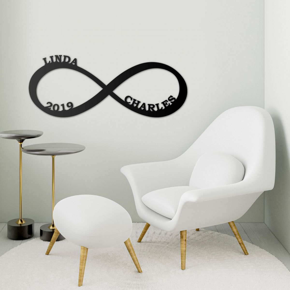 Personalised Infinity Loop Wall Art 