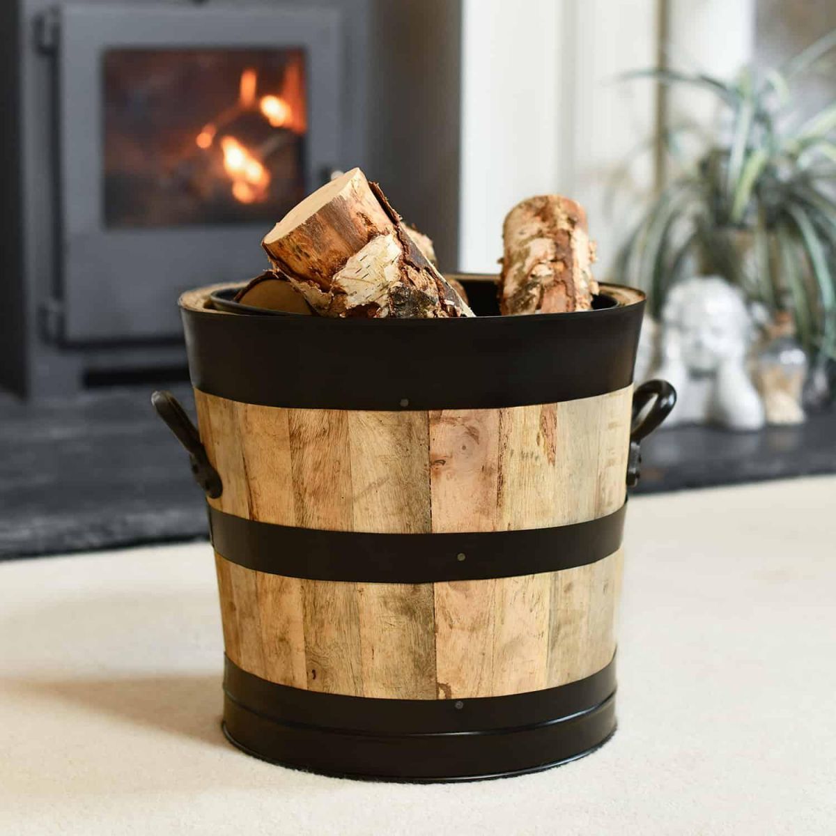 Innsbruck Wooded Coal Scuttle - 30cm