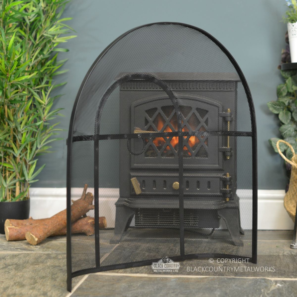 Inside Of Traditional Black Arched Spark Guard
