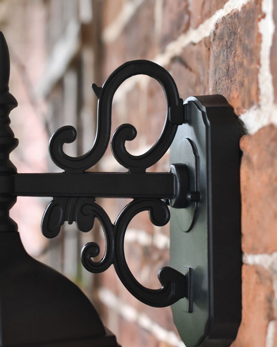 Close up of bracket detailing on Wall Light Close up of bracket detailing on Wall Light