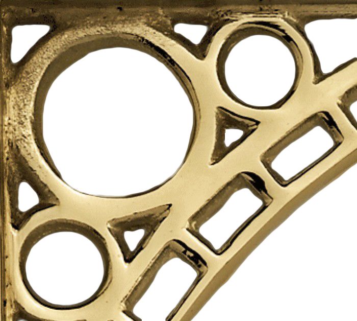 Large Polished Brass "Iron Bridge" Shelf Bracket 33 x 33cm Large Polished Brass "Iron Bridge" Shelf Bracket 33 x 33cm