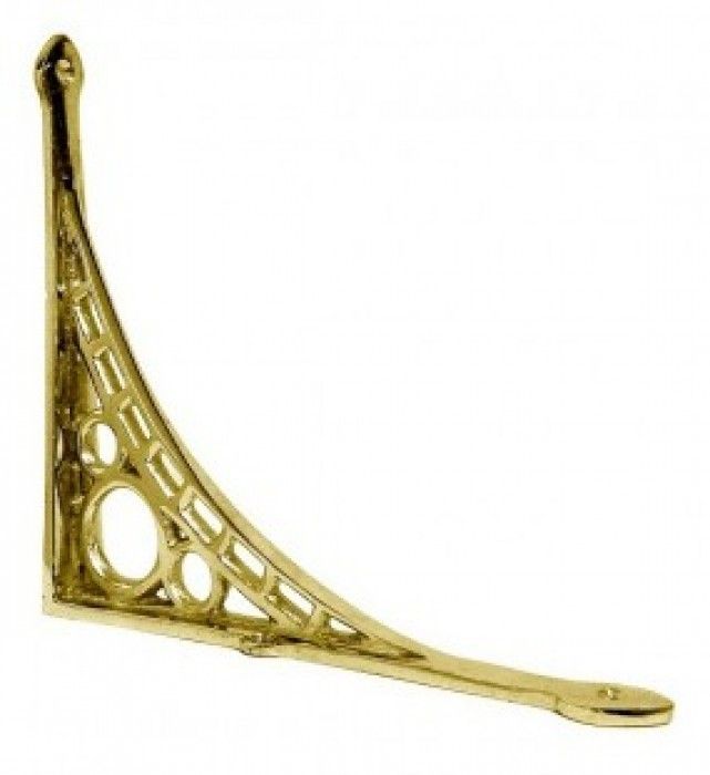 Large Polished Brass "Iron Bridge" Shelf Bracket 33 x 33cm Large Polished Brass "Iron Bridge" Shelf Bracket 33 x 33cm