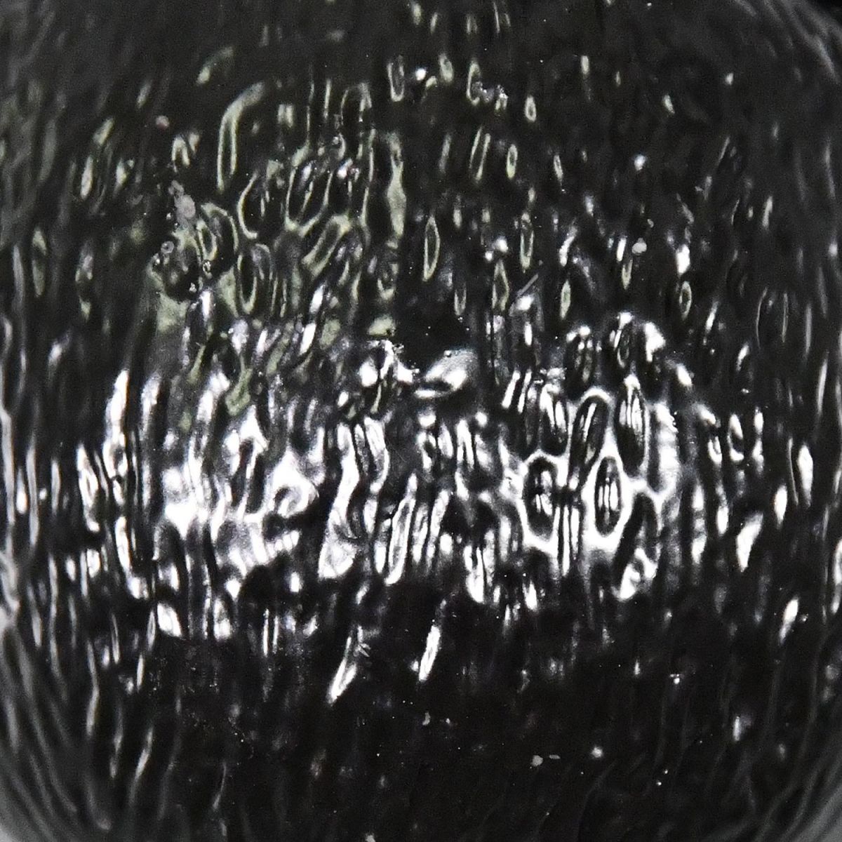 Close-up of the Black Finish on the Iron Bumblebee Door Knocker 