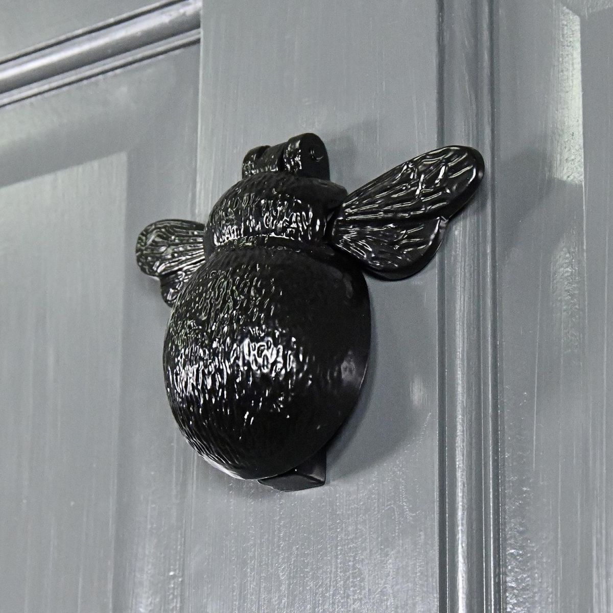 Side View of the Iron Bumblebee Door Knocker 
