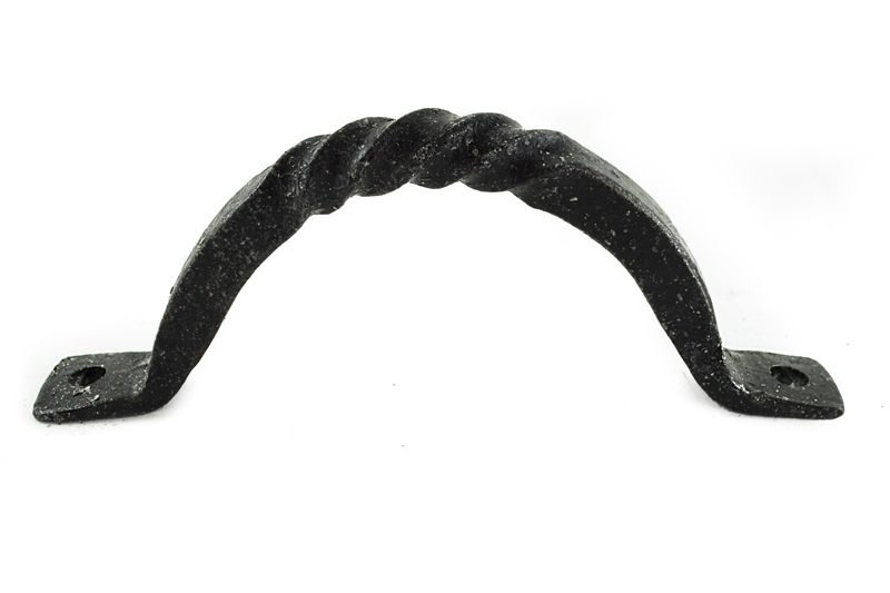 iron door pull twist black