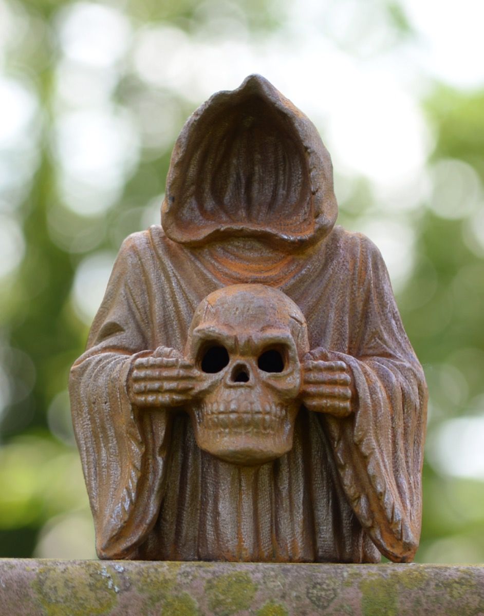Cast iron Grim Reaper Garden Sculpture