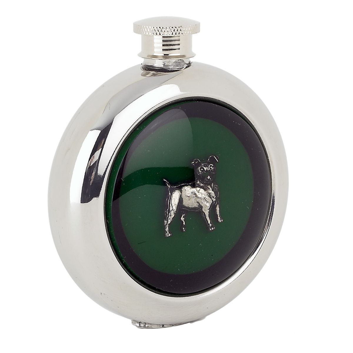 Whiskey Flask With Jack Russell Design