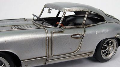 Silver 1961 Jaguar E-Type Scale Model