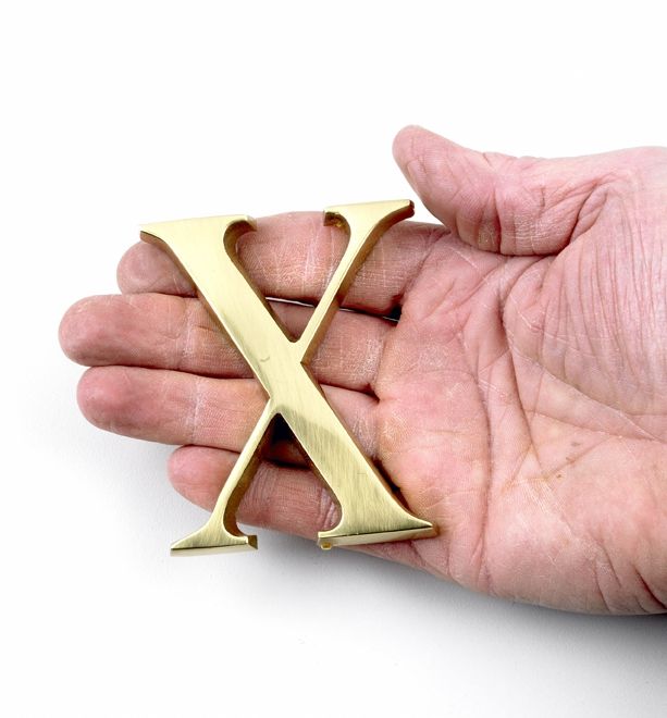 3" Polished Brass Roman Numerals - Face fix 3" Polished Brass Roman Numerals - Face fix