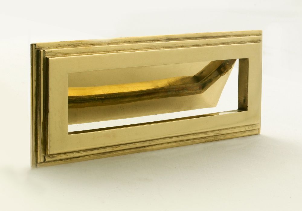 Janvier Art Deco Letter Plate, hand made in Solid Brass