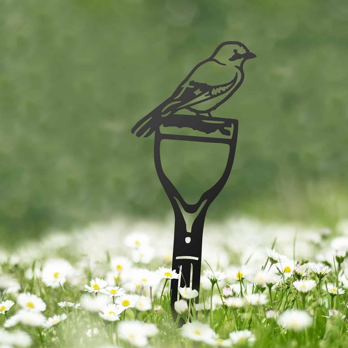 Sheet Steel Silhouette in Black Finish with Jay Bird Design