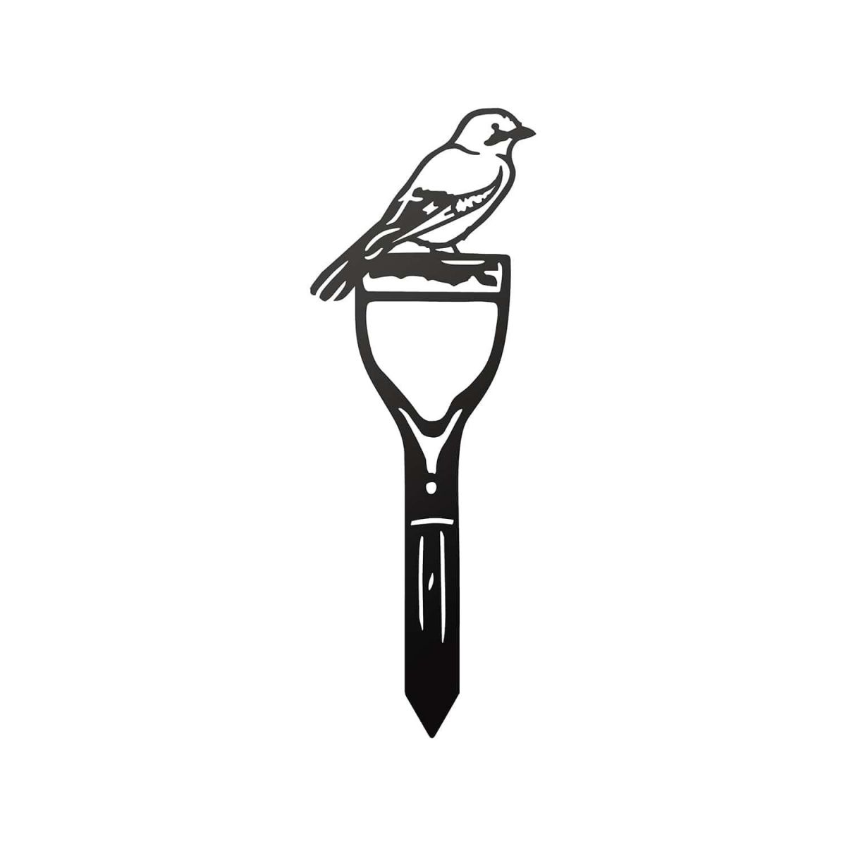 Close-Up of Jay Bird Sheet Steel Silhouette in Black Finish