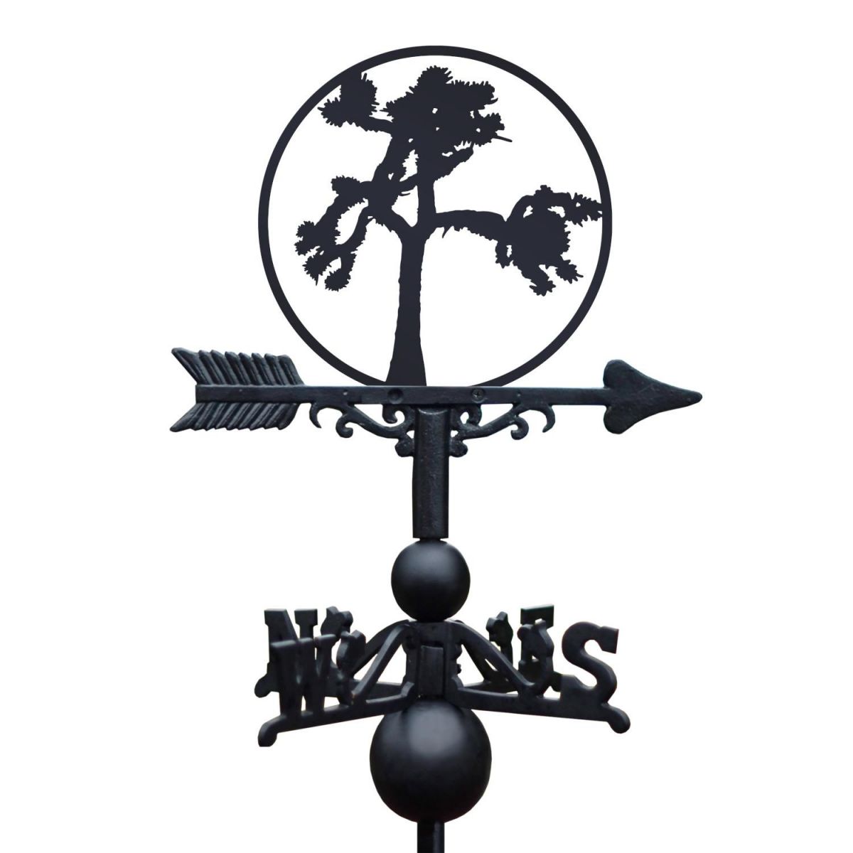 Joshua Tree Weathervane on White Background