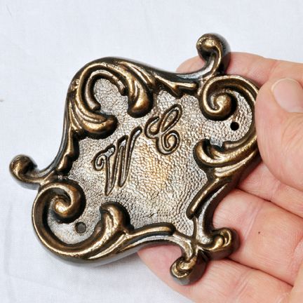 Antique Ornate WC Sign Antique Ornate WC Sign