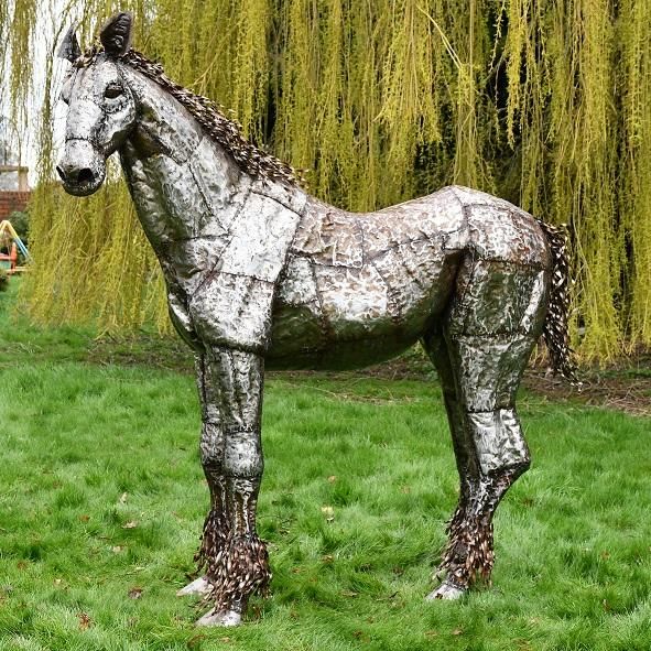 Life-Like Horse Sculpture