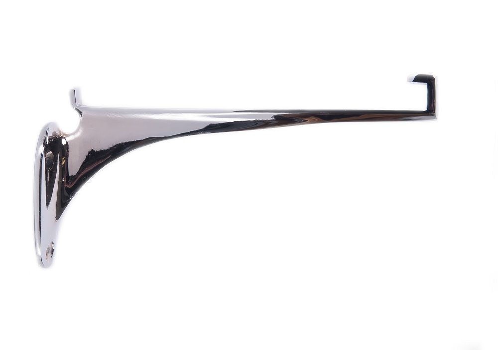 "Kelsall" Bright Chrome Glass Shelf Bracket 9cm x 18cm