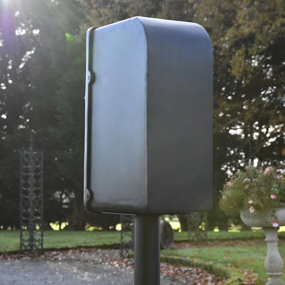 View of the Back of the King George Rex Black Period Post Box