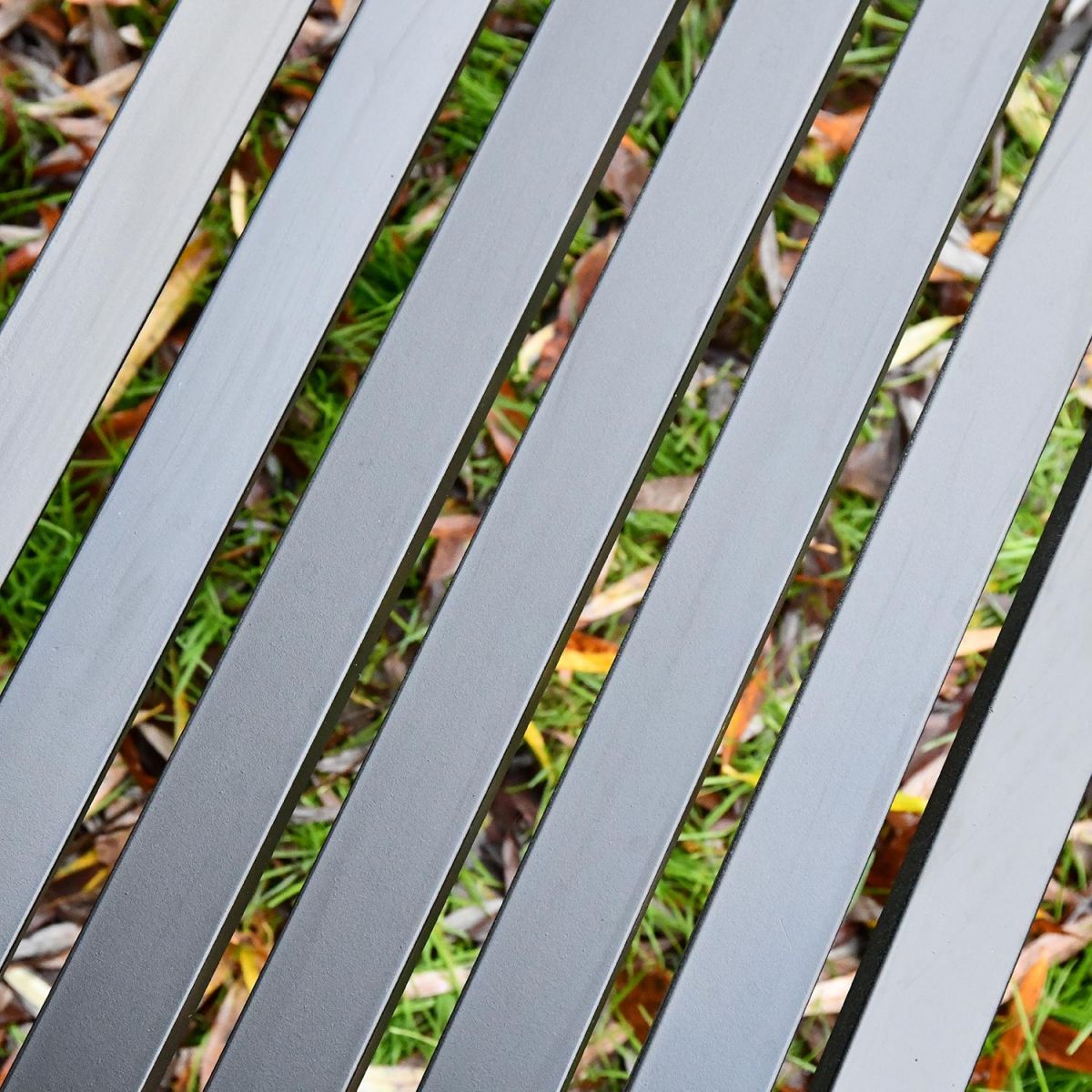 Close-up of the Black Finish on the Seat of the Bench Close-up of the Black Finish on the Seat of the Bench
