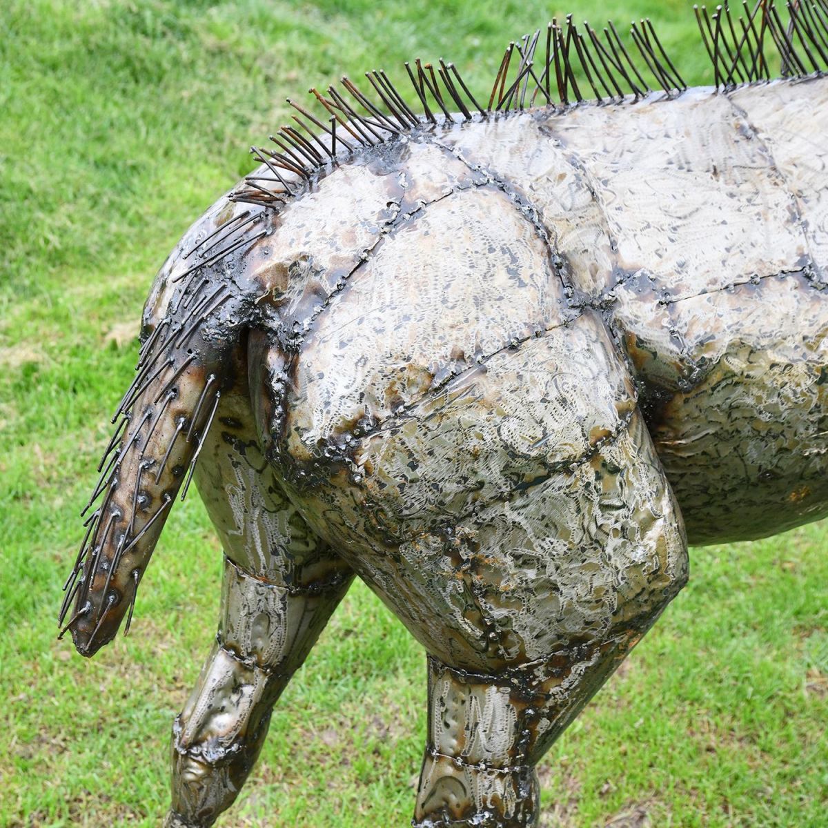 Recycled Metal Finish on the Kudu Sculpture