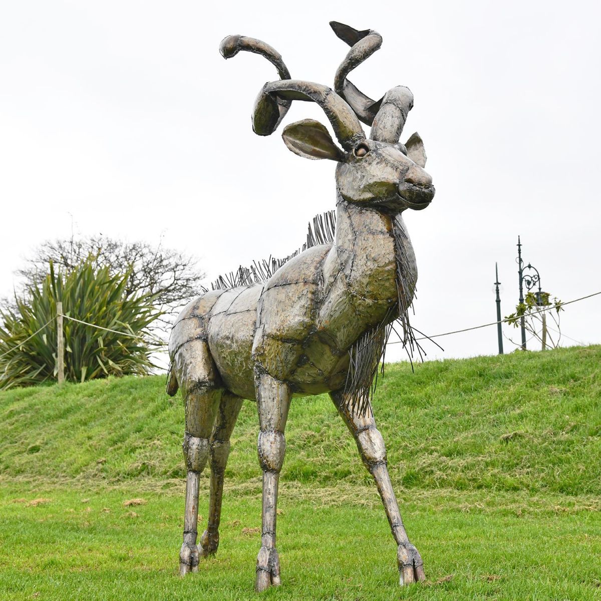 Kudu Recycled Metal Sculpture in Situ