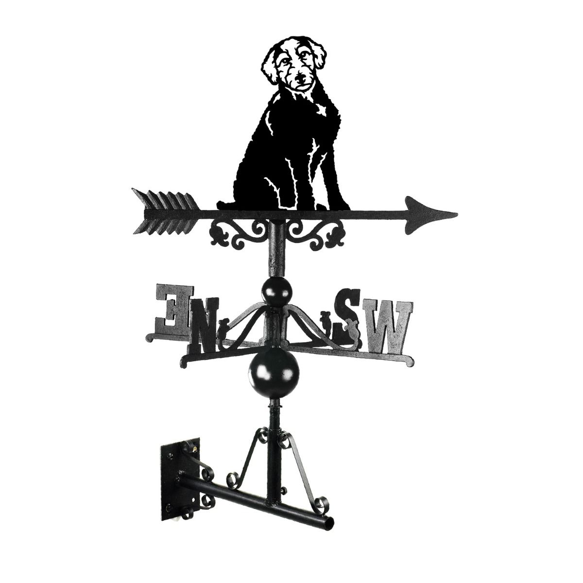 "Labradoodle" Dog Weathervane On White Background  "Labradoodle" Dog Weathervane On White Background
