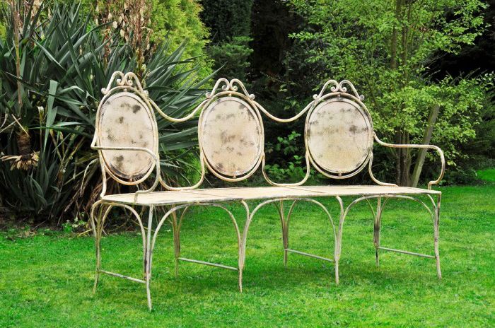 Rustic Cream Cameo Bench Rustic Cream Cameo Bench