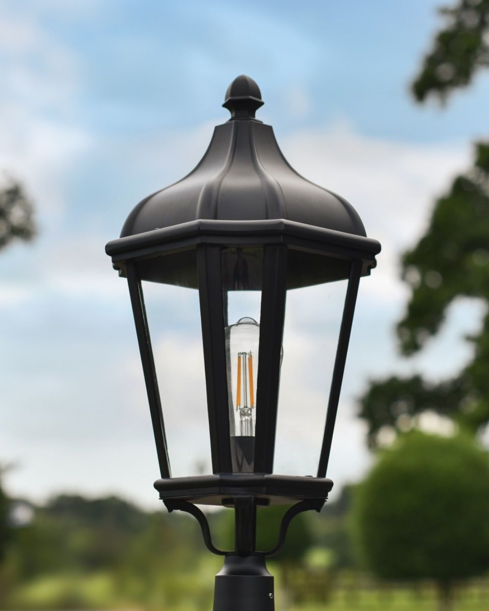 "The Grange" Traditional Hexagonal Pillar Light Lantern