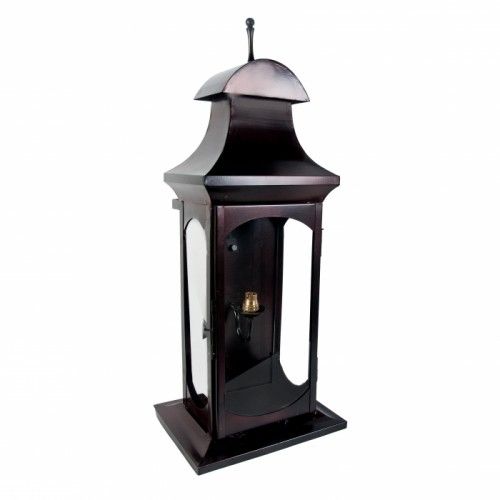 “Hanford House” Rectangular Wall Lantern with Antenna Finial 
