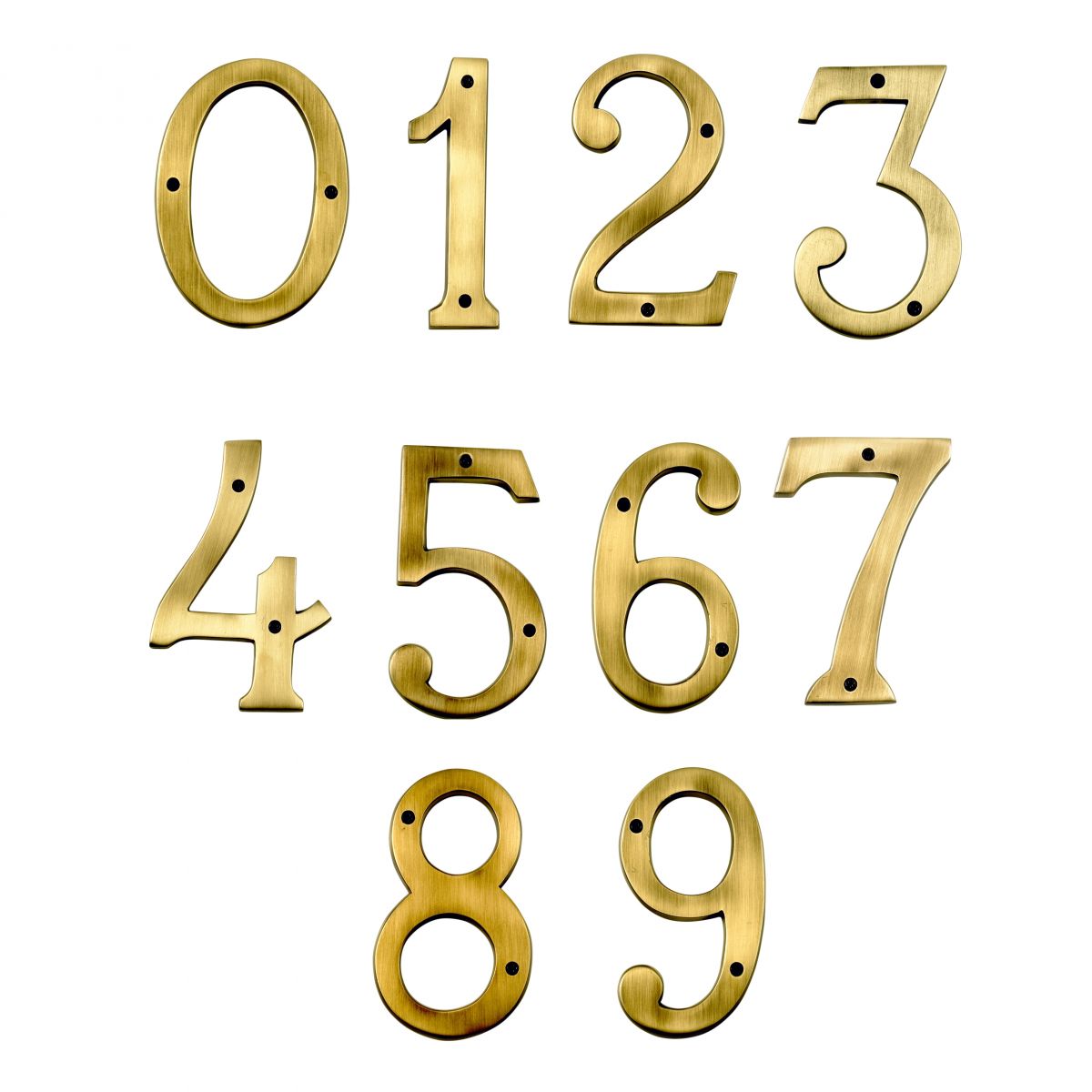 6 inch Heavy duty Antique Brass numbers
