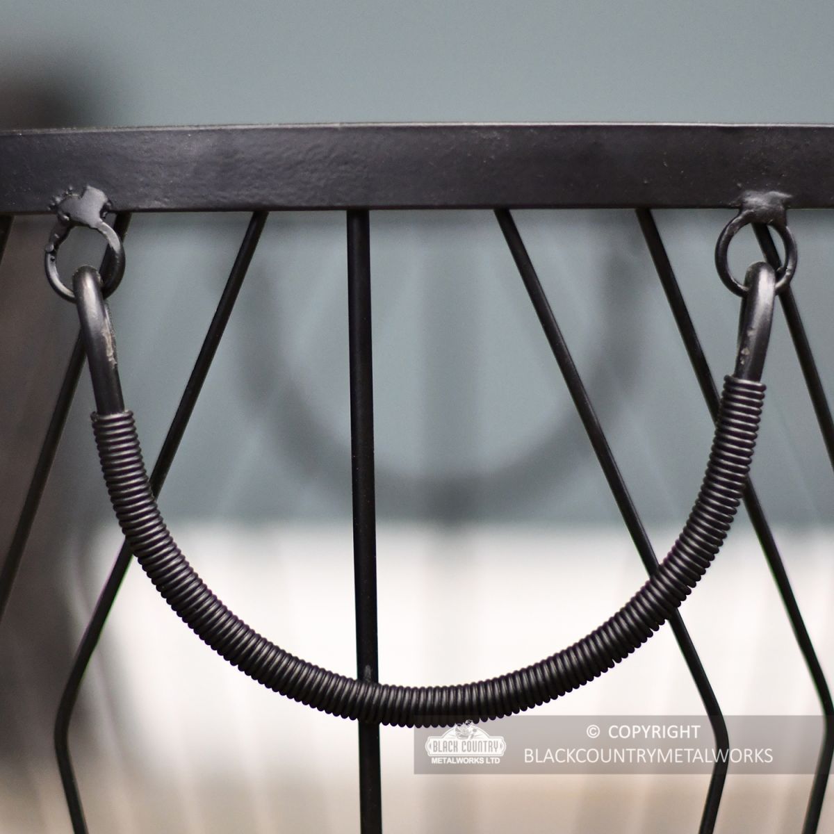 Close-up of the Carry Handles on the Side of the Log Basket