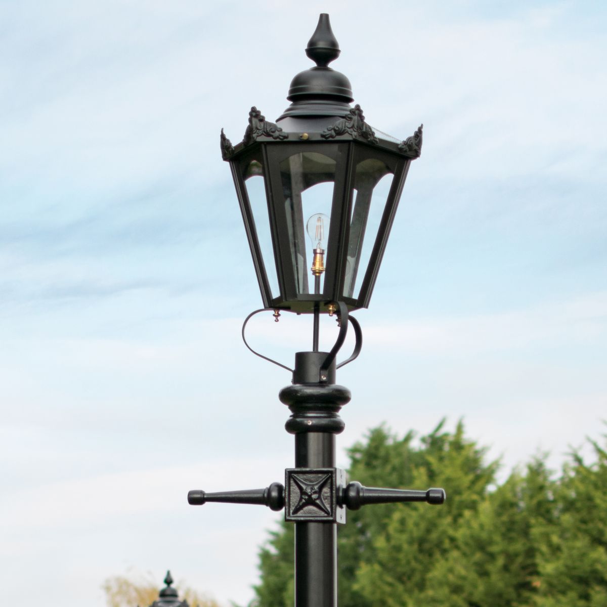 Detailed image of Black Hexagonal Lantern