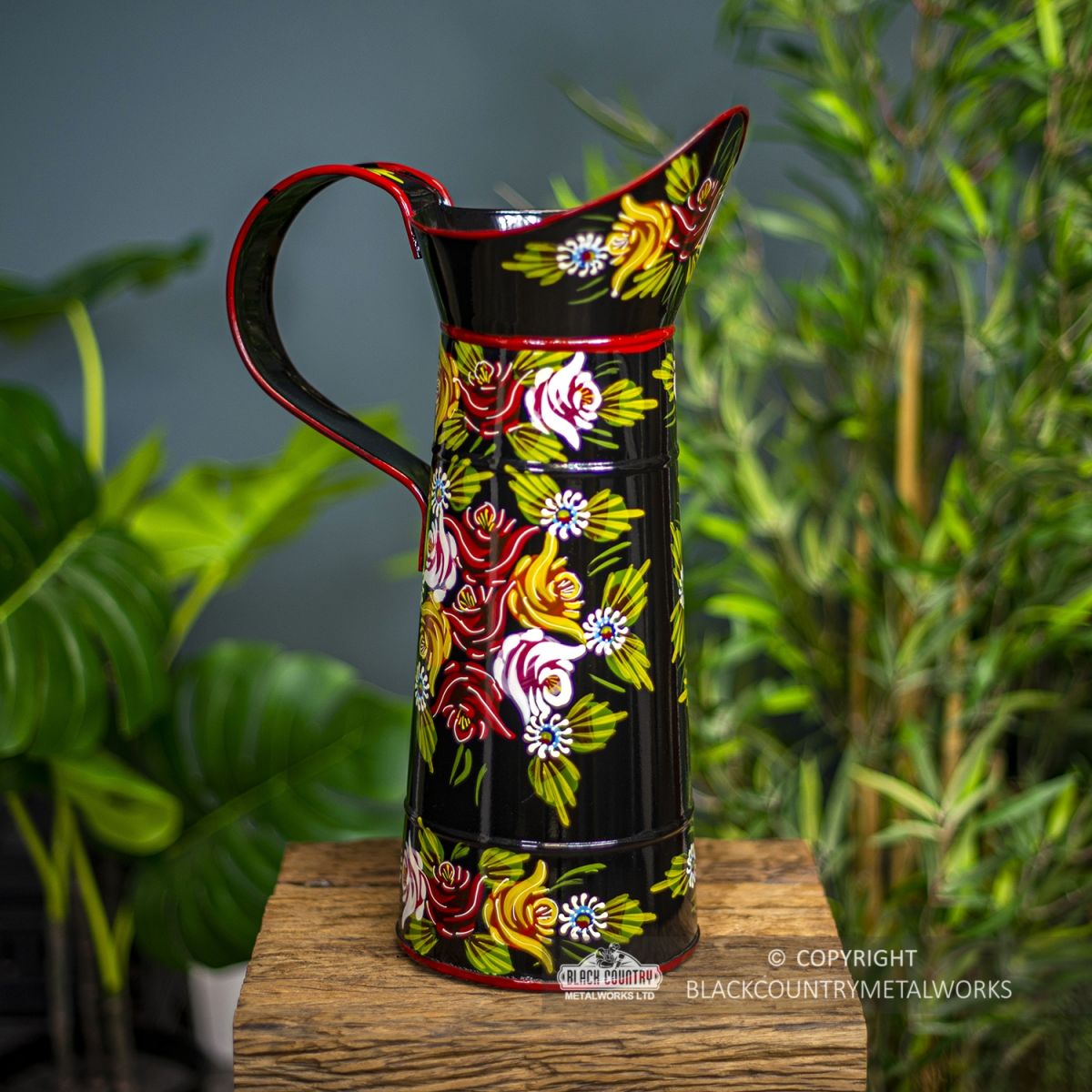 Black Traditional Jug in an Hand Painted Finish Black Traditional Jug in an Hand Painted Finish